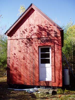 East view of the cabin
